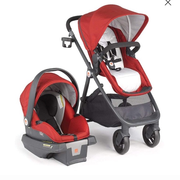 GB Lyfe Pram Stroller With Car Seat , Merlot Color - Picture 1 of 2